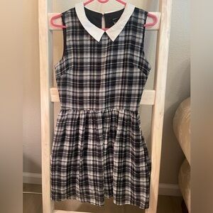 Small Collar Dress black and white forever 21 Kawaii goth style